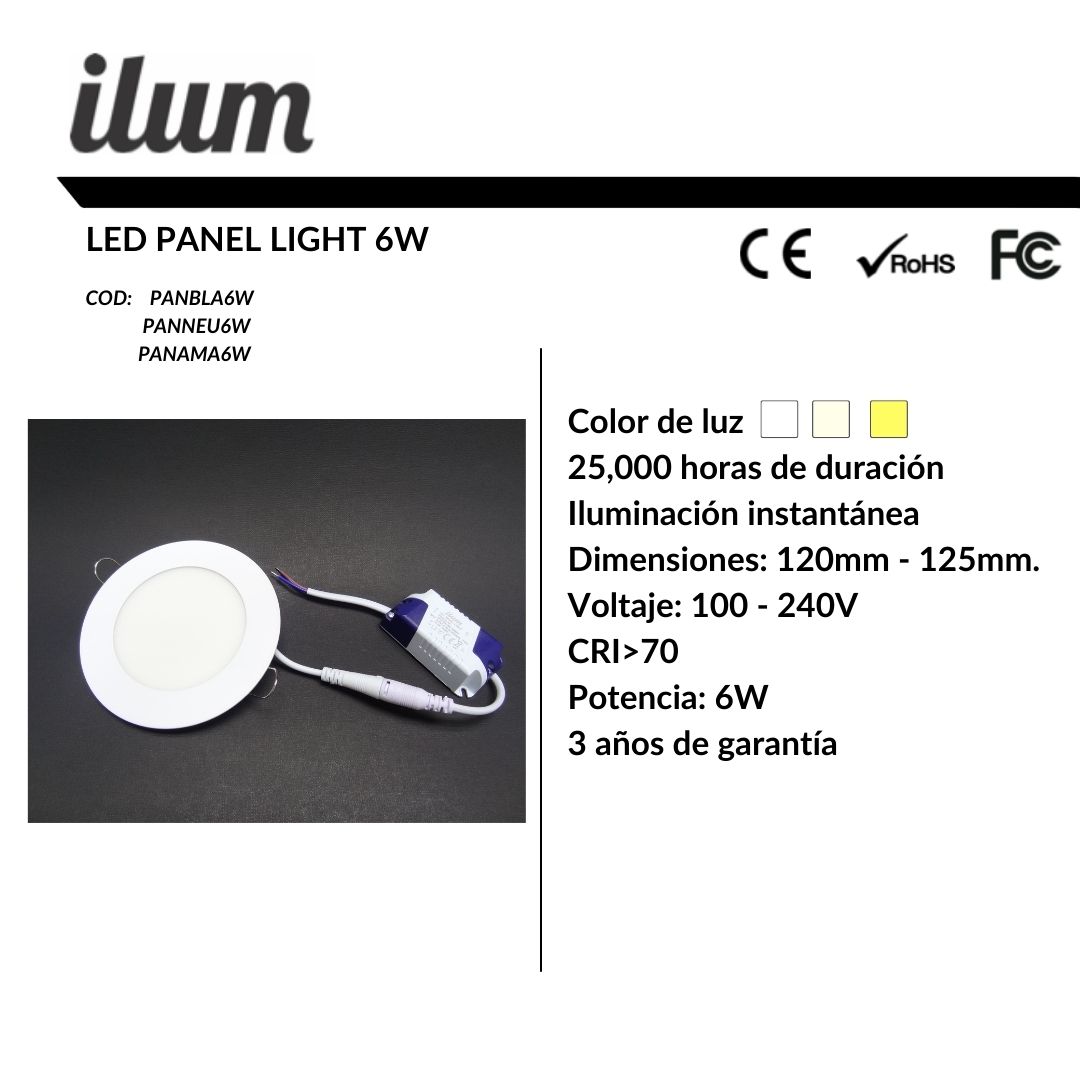 Led panel 6W