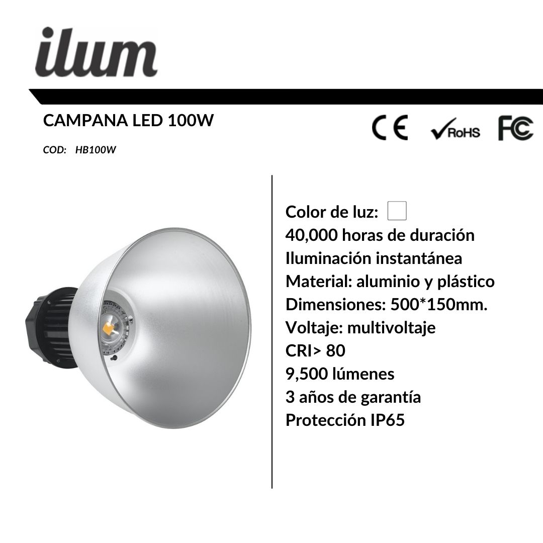 Campana led 100W