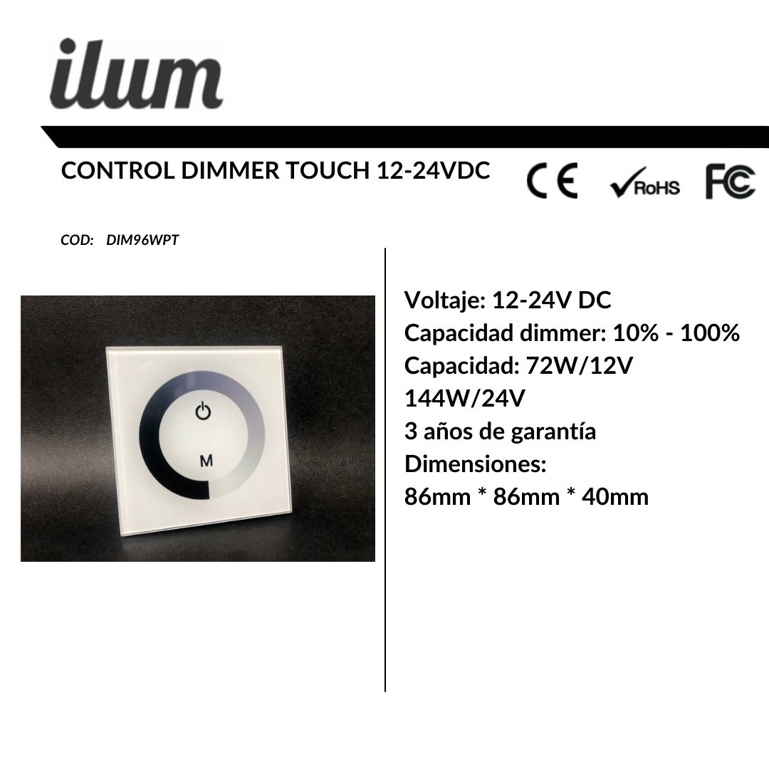 Dimmer touch 12-24VDC