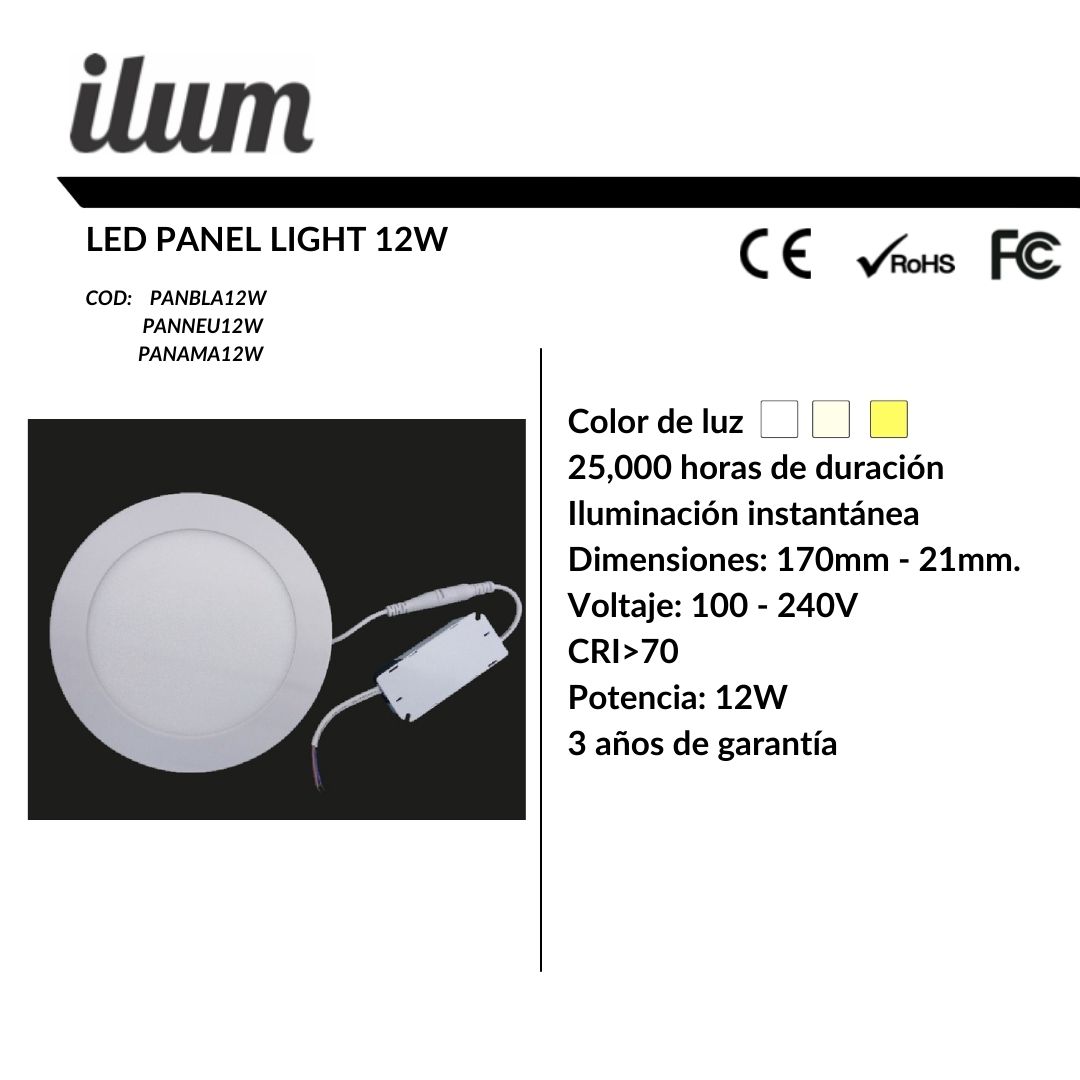 Led panel 12W