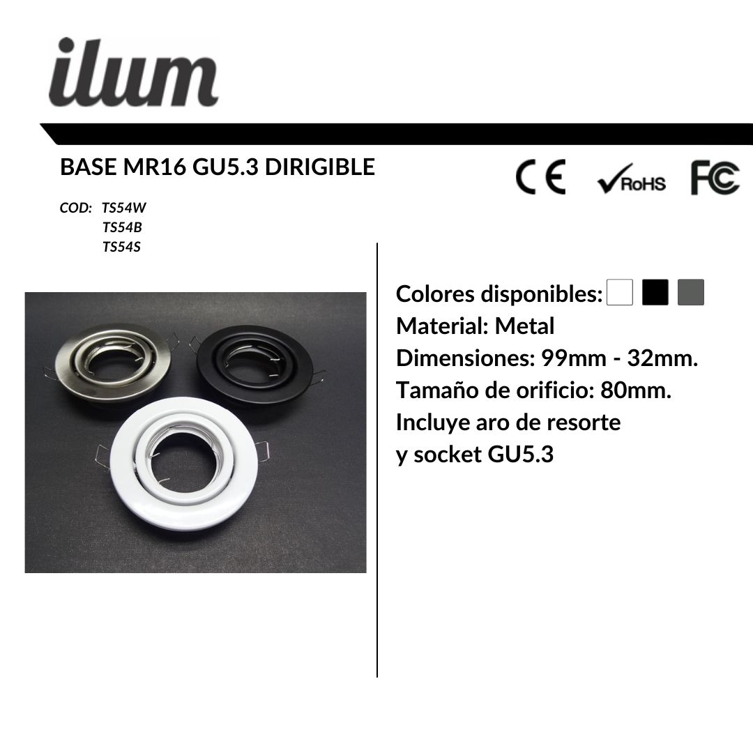Base MR16 dirigible