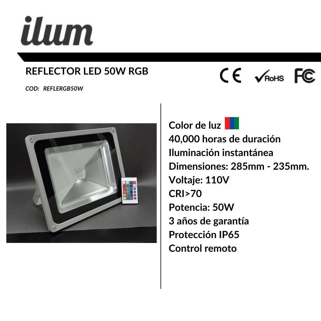 Reflector led 50W RGB