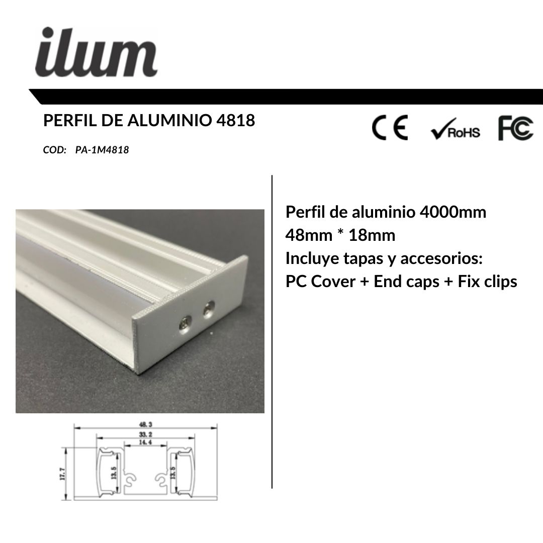 Perfil de aluminio 4818