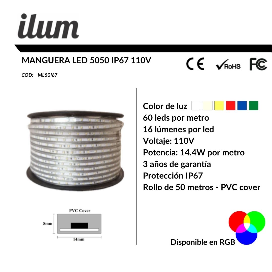 Manguera led 5050 110V