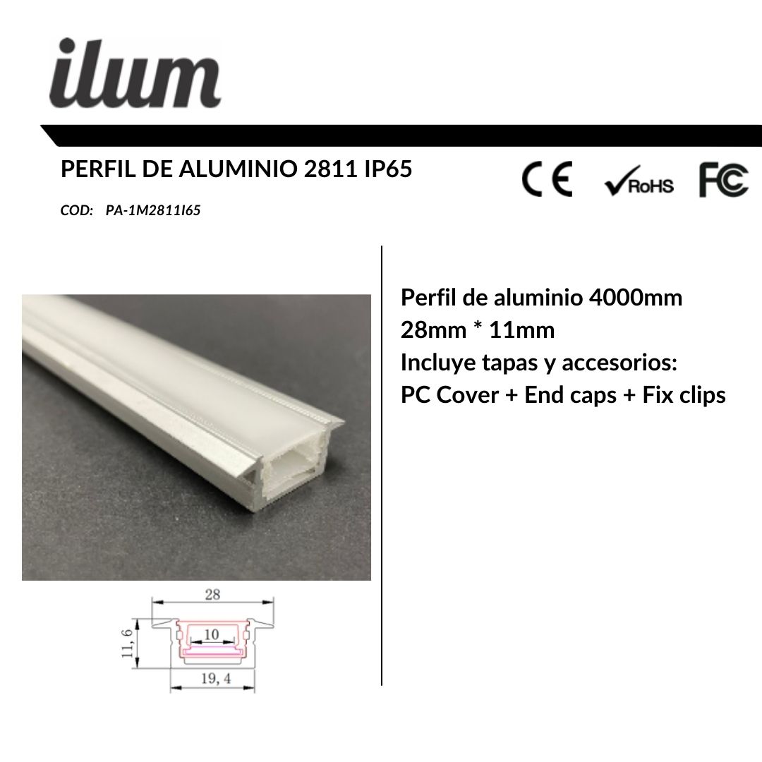 Perfil de aluminio 2811