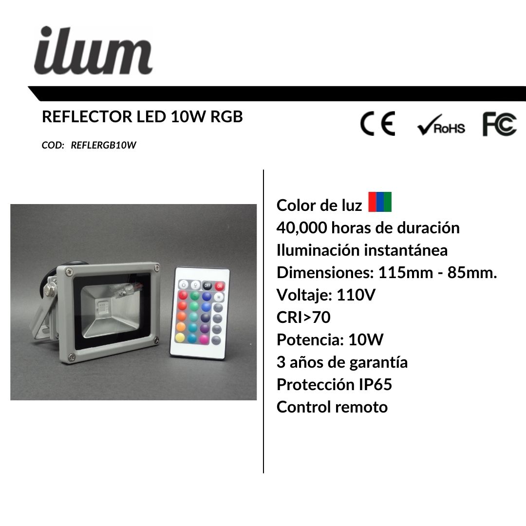 Reflector led 10W RGB